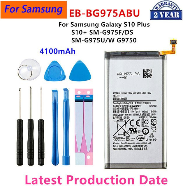 Samsung EB-BG975ABU Ersatzakku mit 4100mAh für Galaxy S10 Plus SM-G975F/DS SM-G975U/W G9750 - Bild 1