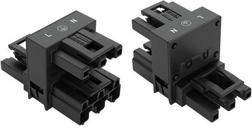 WAGO 770-635 WINSTA MIDI H-Verteiler Steckverbinder, 3-polig, 25A, Schwarz, 50 Stück - Bild 1