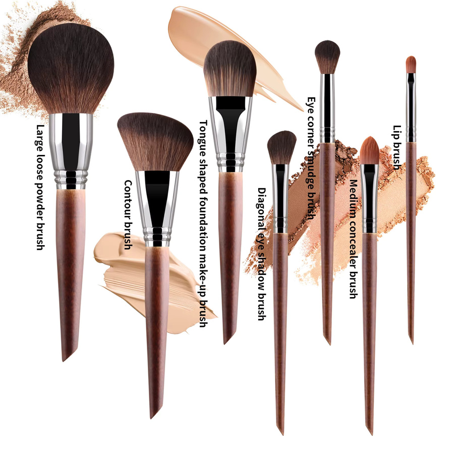 Ronshadow Make-up-Pinsel-Set, 7-teilig, Unisex - Bild 3