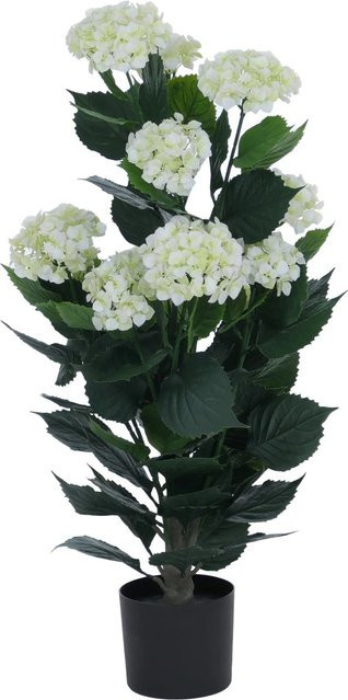 Künstliche Hortensie MCW Q86 in Weiß, Dekopflanze aus Polyethylen, H x B x T: 90 x 50 x 50 cm - Bild 2