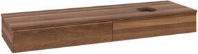 V&B Waschtischunterschrank Antao mit Beleuchtung ohne Frontstruktur in Warm Walnut, B: 160 cm, T: 50 cm - Bild 1