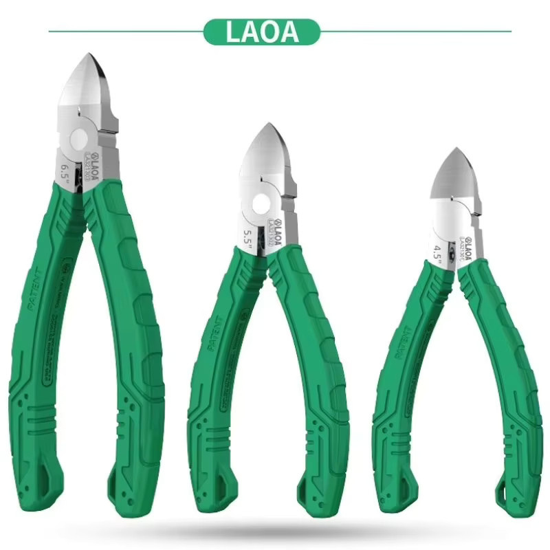 LAOA Seitenschneider aus Edelstahl mit Kunststoffgriffen in Grün, Drahtschneider für Schmuck und Kabel, 4,5/5,5/6,5 Zoll - Bild 2
