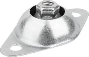Kopp Gummi-Metall Deckenelement K2012.01040 aus verzinktem Stahl in Silber - Bild 1