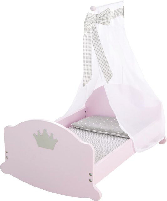 Roba Prinzessin Puppenwiege, Holz, Rosa / Pink, Grau - Bild 1