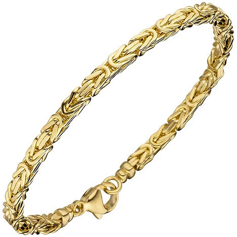 Colfem Königsarmband, 333 Gelbgold, 19 cm, Unisex - Bild 1