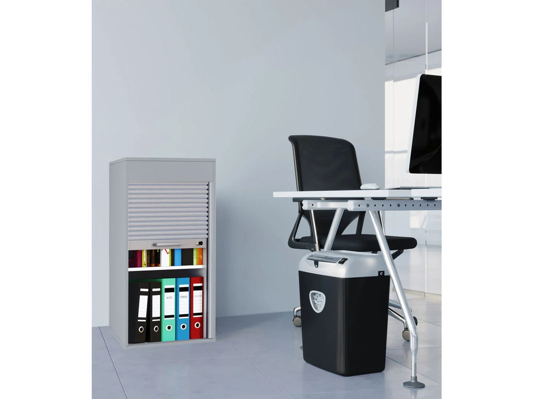 VCM Aktenschrank Aktos L mit Rollladen in Grau, abschließbar, H x B x T: 93 x 50 x 40 cm - Bild 2