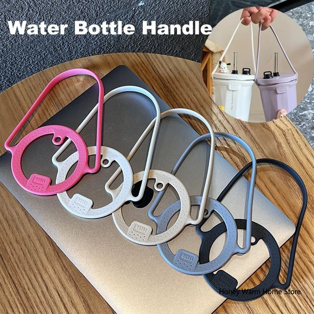 Tyeso Silikon-Wasserflaschengriff in Purple für 600 ml Becher und Kaffeetassen, tragbare und isolierte Tassenteile mit Durchmesser 85 bis 100 mm - Bild 1