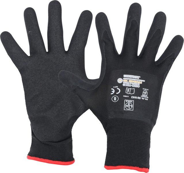 LUX-TOOLS Arbeitshandschuh Green Glove in Grün und Schwarz, Größe 10, nach EN 388 - Bild 1