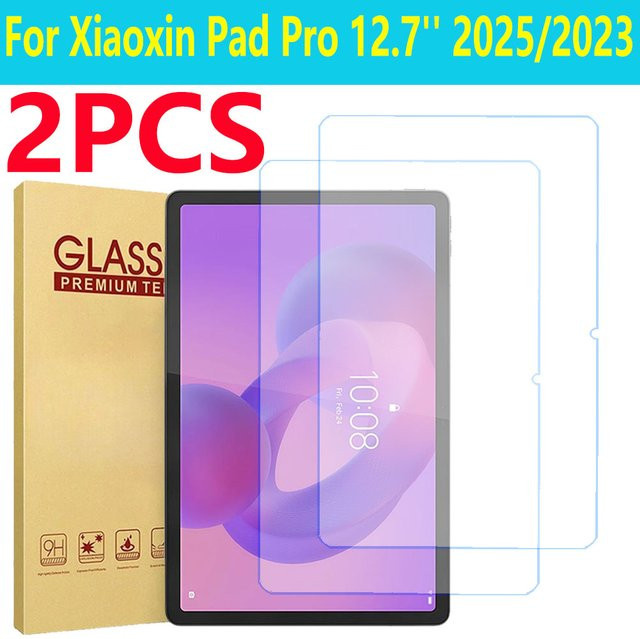 2er-Pack HD-Displayschutzfolie aus gehärtetem Glas für Lenovo Xiaoxin Pad Pro 12.7 2023/2025, transparent und kratzfest - Bild 1