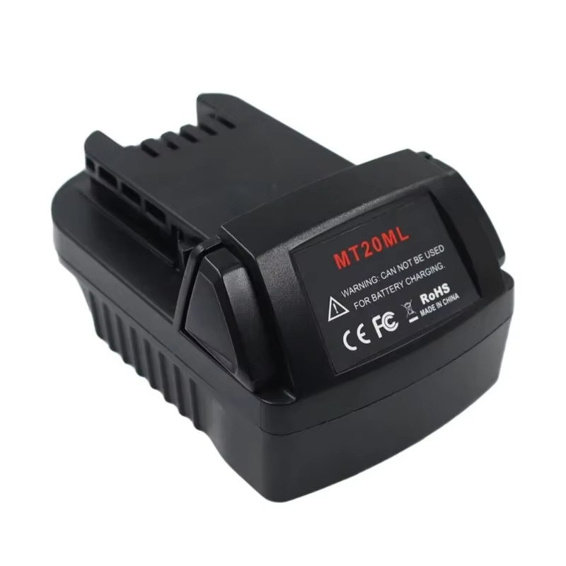 MT20ML Batterie-Adapter-Konverter für Makita LXT 18 V Lithium-Batterien, Farbe: Schwarz - Bild 2