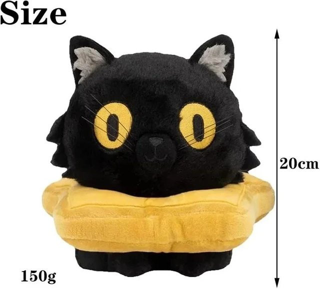 Yiran toy Ralph Und Bella Kawaii Katze Plüschtier, 22cm, Schwarz - Bild 1
