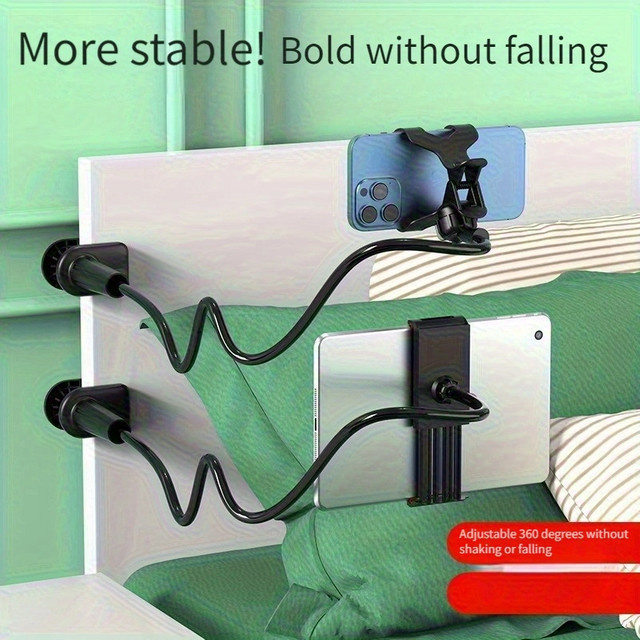 Lazy Bedside Desktop Handy und Tablet Ständer für Live-Streaming in Schwarz oder Weiß - Bild 1