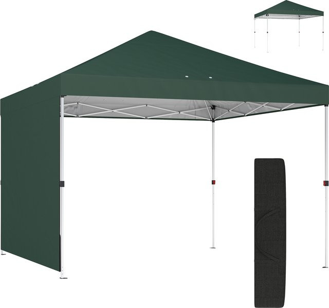 Outsunny Pop-up Partyzelt mit UPF 50+ Wand und verstellbarer Höhe, Grün, B/T/H: 3 x 3 x 2 m - Bild 1