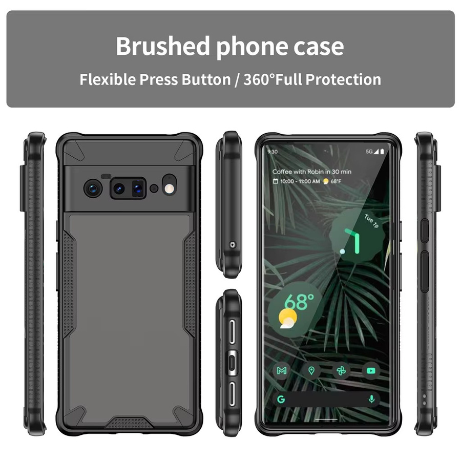 Panbon Frosted Rugger Armor Handyhülle aus hartem PC und TPU für Google Pixel 9 Pro XL, 8a, 6a und 8 in Blau - Bild 2