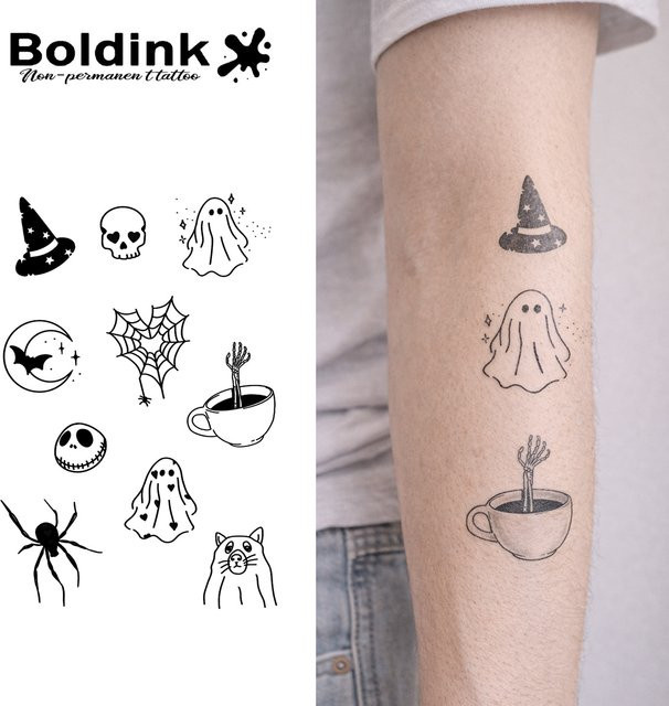 BOLDINK Magic Ghost Tattoo-Aufkleber, Unisex - Bild 1