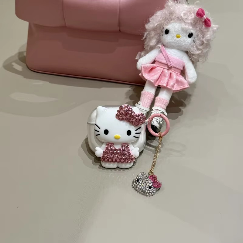 Sanrio Hello Kitty 3D Cartoon Schutzhülle für AirPods 1 2 3 4 Pro, transparent - Bild 4