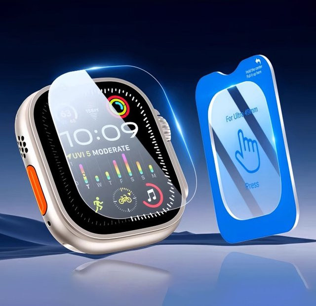 Apple Displayschutzfolie für Apple Watch Ultra 2 3, 49 mm, Glas - Bild 1