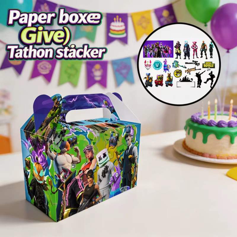 Fortnight Kombinations-Papierbox bunte Themen-Partydekoration für Geburtstage und Feste, Mehrfarbig - Bild 2