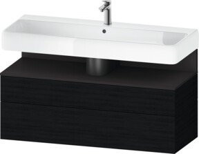 Duravit Waschtischunterschrank Qatego in Grau mit 1 Kasten und 1 Auszug, B/T/H: 119 x 47 x 59 cm - Bild 1