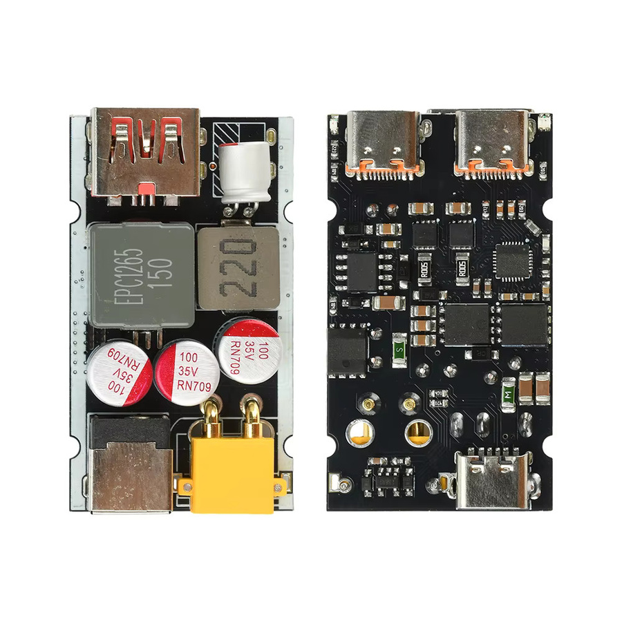 DIY NOW Hochleistungs-Schnelllademodul mit 140 W + 65 W PD und QC Vollprotokoll, DC 9–35 V Abwärtsladegerät mit mehreren Anschlüssen - Bild 3