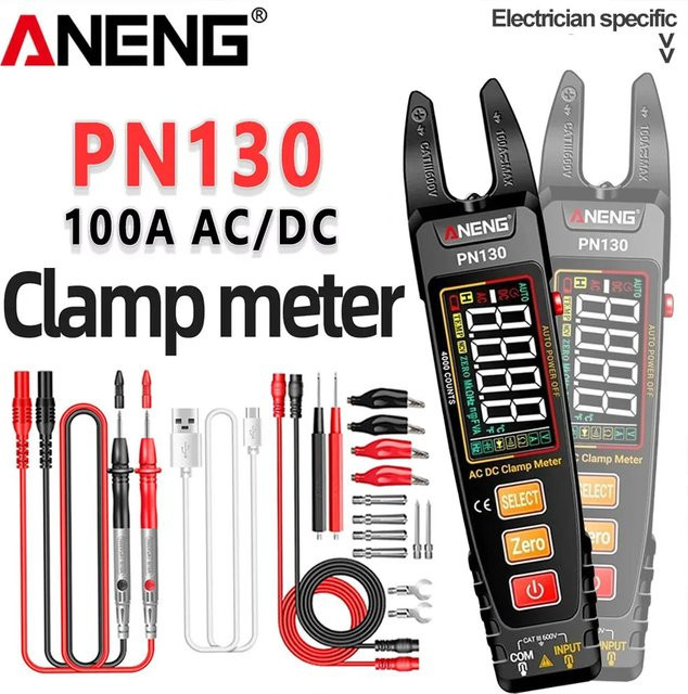 ANENG Digitalmultimeter Zangenmessgerät mit 4000 Zählungen für AC/DC-Spannung, Strom, Kapazität und Widerstand - Bild 1