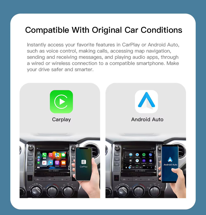 CARABC Drahtloses CarPlay und Android Auto Modul für Toyota Touch2 Systeme in Schwarz - Bild 4