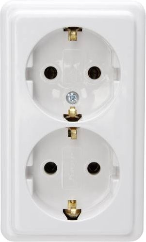 Kopp Steckdosenleiste 2fach in Arktis-Weiß ohne Stecker - Bild 1