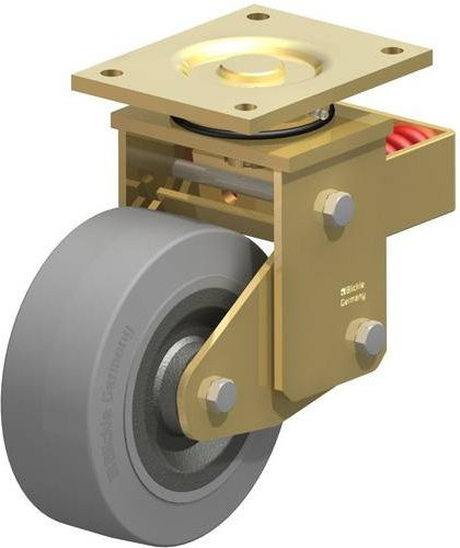 Blickle LSFN-SE 202K-SG Lenkrolle gefedert in Anthrazit und Grau mit 200 mm Rad-Durchmesser und 850 kg Tragfähigkeit - Bild 1