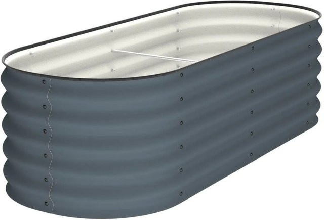 VidaAtHome.de ALVARE Hochbeet aus Metall in Graphitgrau und Schwarz, B/T/H: 155 x 61 x 43 cm - Bild 1