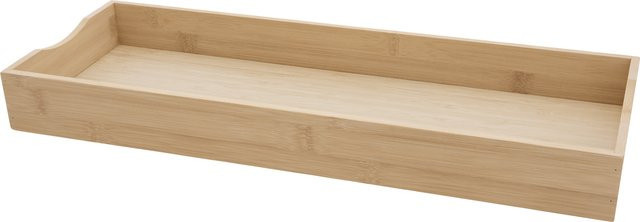 SILVERCREST Besteckkasten Schubladen-Einsatz aus Bambus und Kunststoff, Beige, B: 50 cm, T: 32 cm, H: 5,3 cm - Bild 1