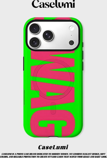 CaseLumi Matte Bumper Schutzhülle mit MagSafe für iPhone 17 16 15 14 13 Pro Max in Neon SWAG Multicolor - Bild 1