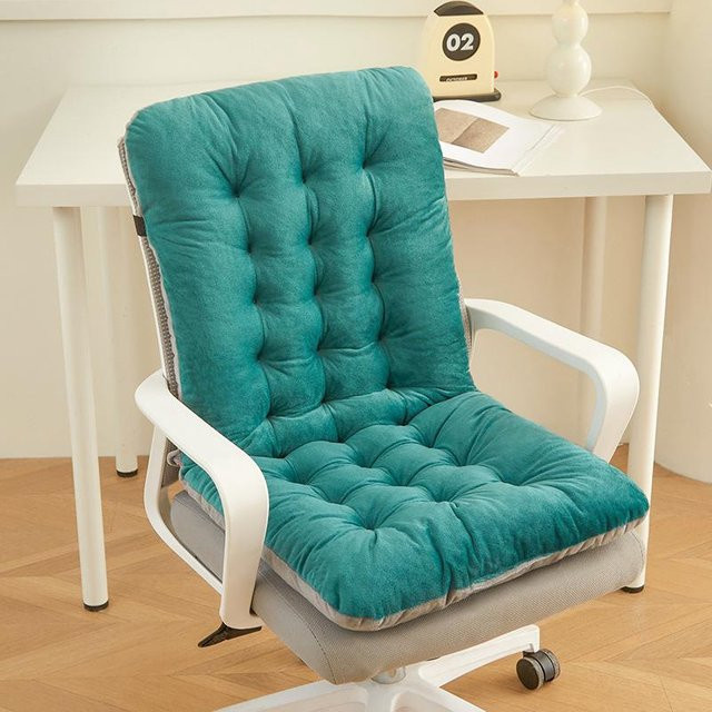 Plüsch Verdicktes Bürostuhlkissen WoW Home, Farbe: Türkis, B/H: 85 x 45 cm - Bild 1
