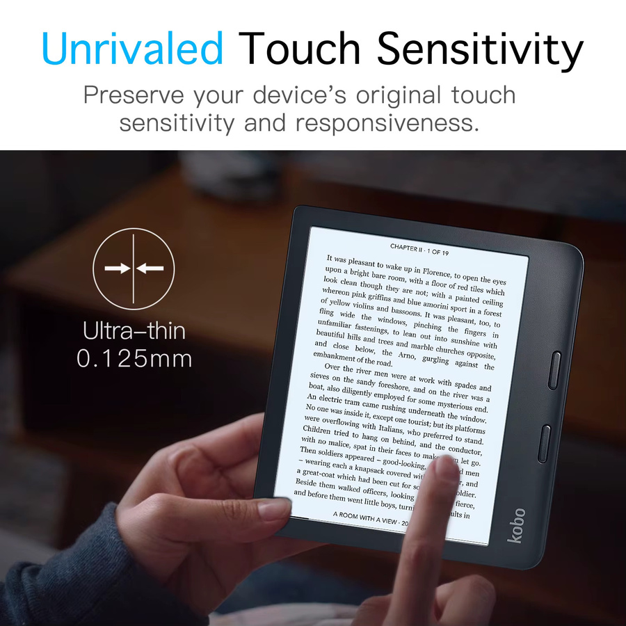 MoKo 2er-Pack matte Displayschutzfolie für Kobo Libra Color 7 Zoll 2024 und Kobo Clara Color 6 Zoll 2024, transparent, Anti-Glare PET - Bild 3