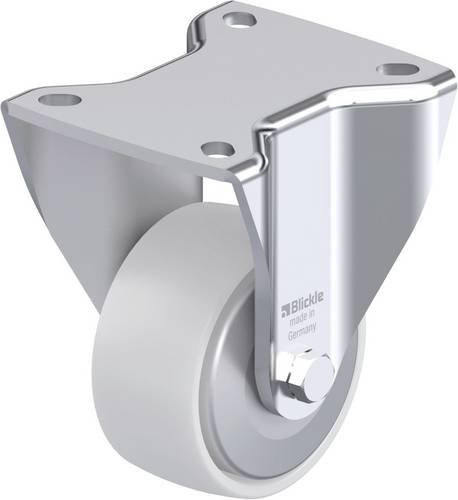 Blickle Stahlblech-Bockrolle BH-PO 82G-FA in Grau und Weiß mit 80mm Rad-Durchmesser und 230kg Tragfähigkeit - Bild 1