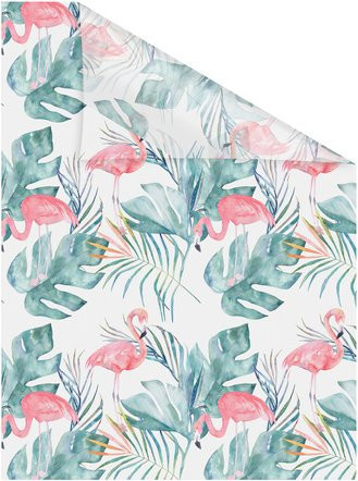 Lichtblick Fensterfolie Flamingo selbstklebend aus Polyvinylchlorid (PVC), Farbe: Rosa Grün, Breite: 100 cm, Höhe: 180 cm - Bild 1