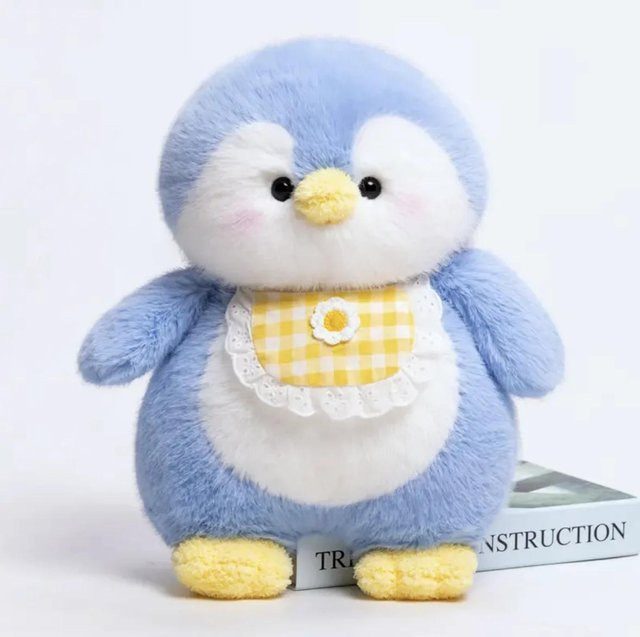 Grauer Pinguin Plüschtier, Grau, Blau, Rosa / Pink - Bild 1