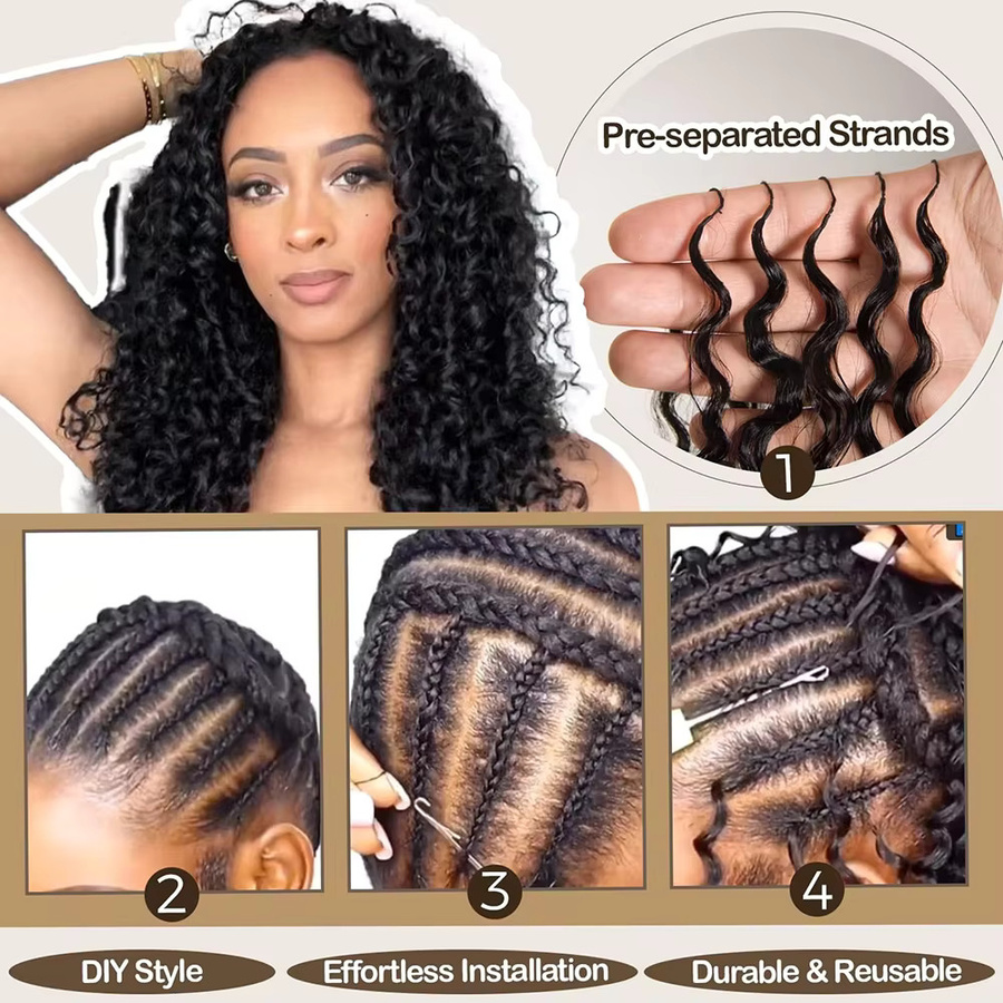 Cheetahbeauty Echthaar-Extensions, burmesisches Haar, lockig, Damen - Bild 6