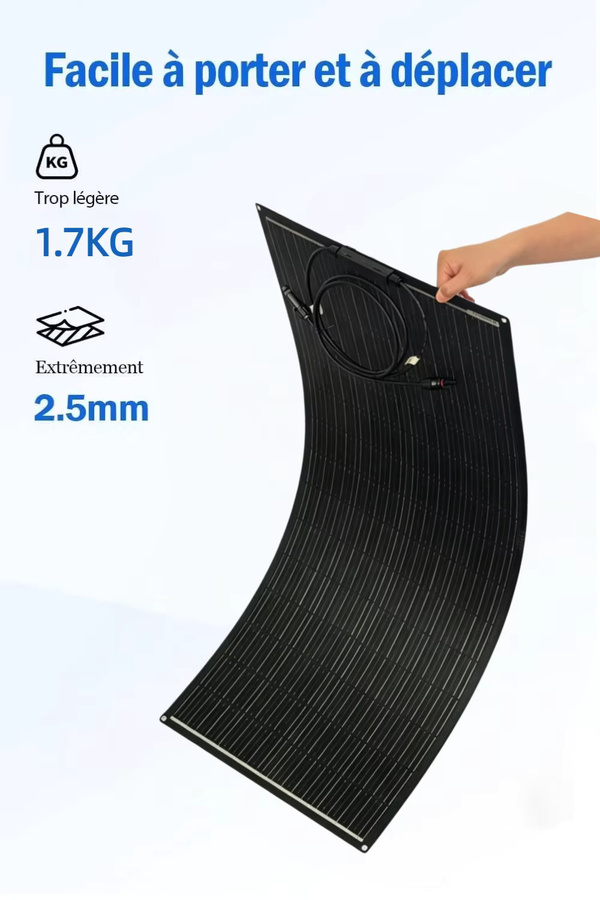 JINGYANGPV 200W Flexibles Solarpanel Set aus 2x 100W Monokristallinen ETFE Solarzellen in Schwarz für Boote, Wohnmobile und 12V Batterien - Bild 3