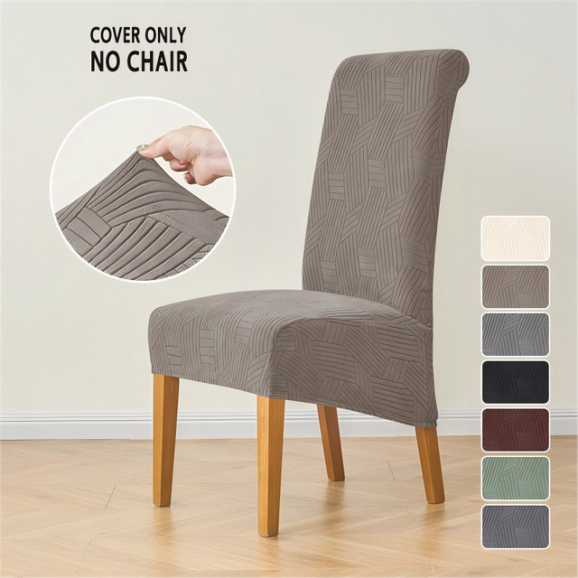 WANERQU Esszimmer Stuhl Schonbezug im Nordic Design, XL Größe, einfarbig und waschbar - Bild 1