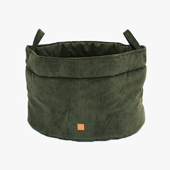 Pet & Co. Hundekorb Louis Cord Luxus in Grün mit abnehmbarem Bezug und Oeko-Tex Zertifizierung, Durchmesser: 60 cm - Bild 2