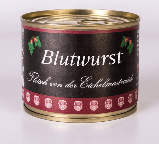 Bäuerliche Erzeugergemeinschaft Schwäbisch Hall Blutwurst vom Eichelmastschwein 200 g - Bild 1