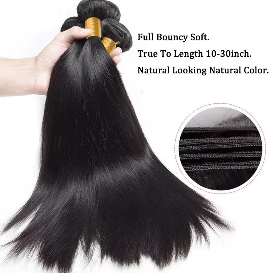 Newmi Brasilianische Haar Extensions, 1 Bundle, 100% Echthaar, Gerade - Bild 4
