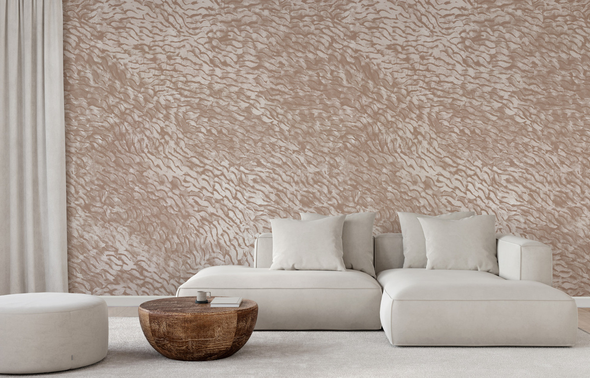 Isidore Leroy Mural Cascade Poudre Wandtattoo in Pink mit abstraktem Design und mattem Finish - Bild 1