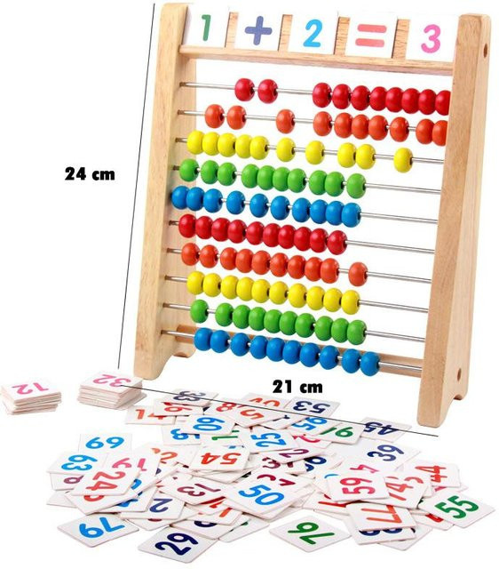 Kidsly Holz-Abakus, Mathematik, Bunt / Mehrfarbig, ab 3 Jahre - Bild 1