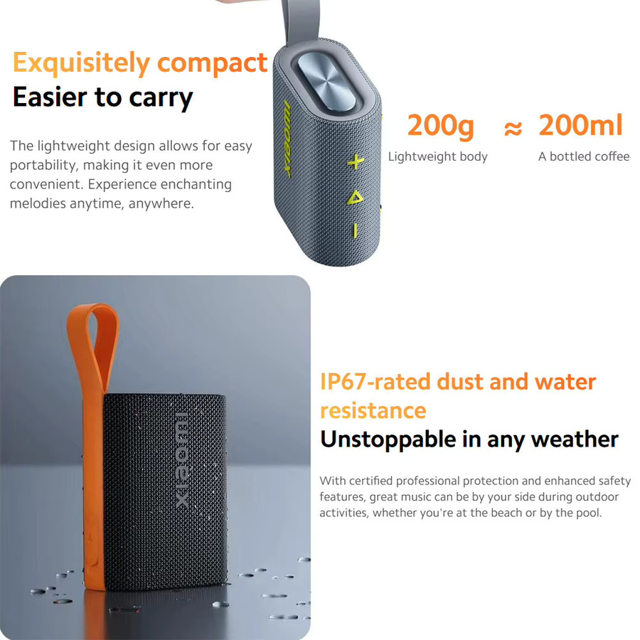 Xiaomi Sound Pocket Tragbarer Kabelloser Bluetooth 5.4 Lautsprecher Schwarz mit 5W Ausgangsleistung und 10h Akkulaufzeit - Bild 3