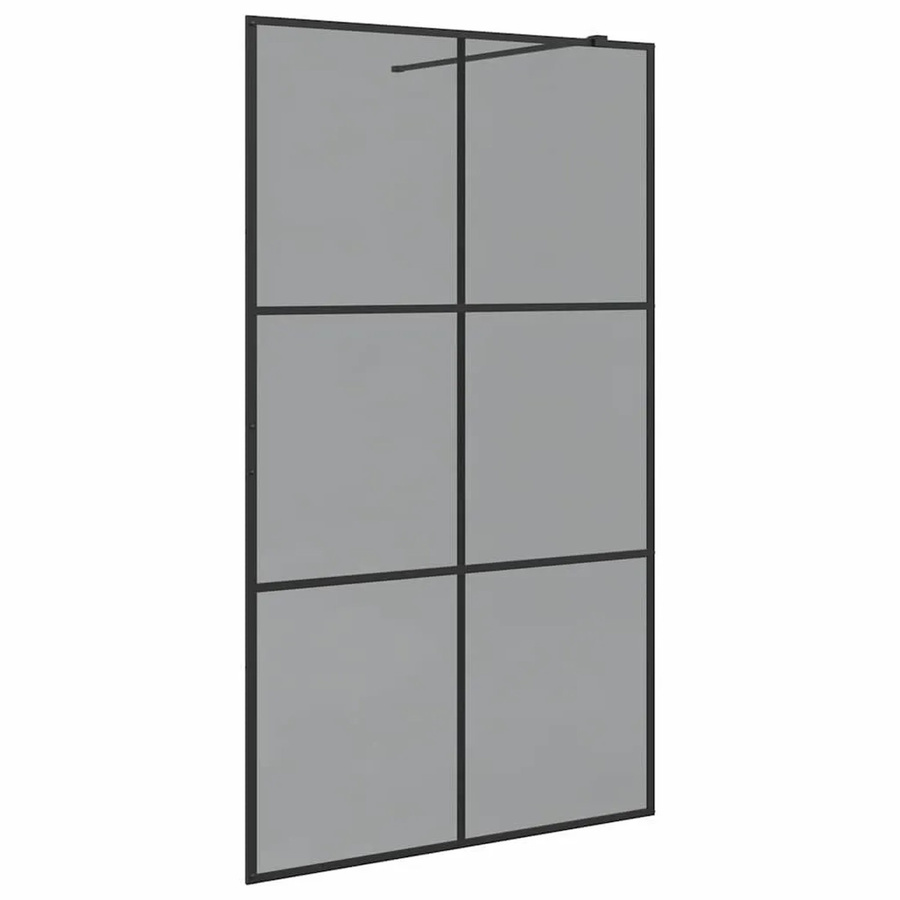 vidaXL Walk-In Duschwand aus gehärtetem Glas in Schwarz, B: 115 cm, H: 195 cm - Bild 2