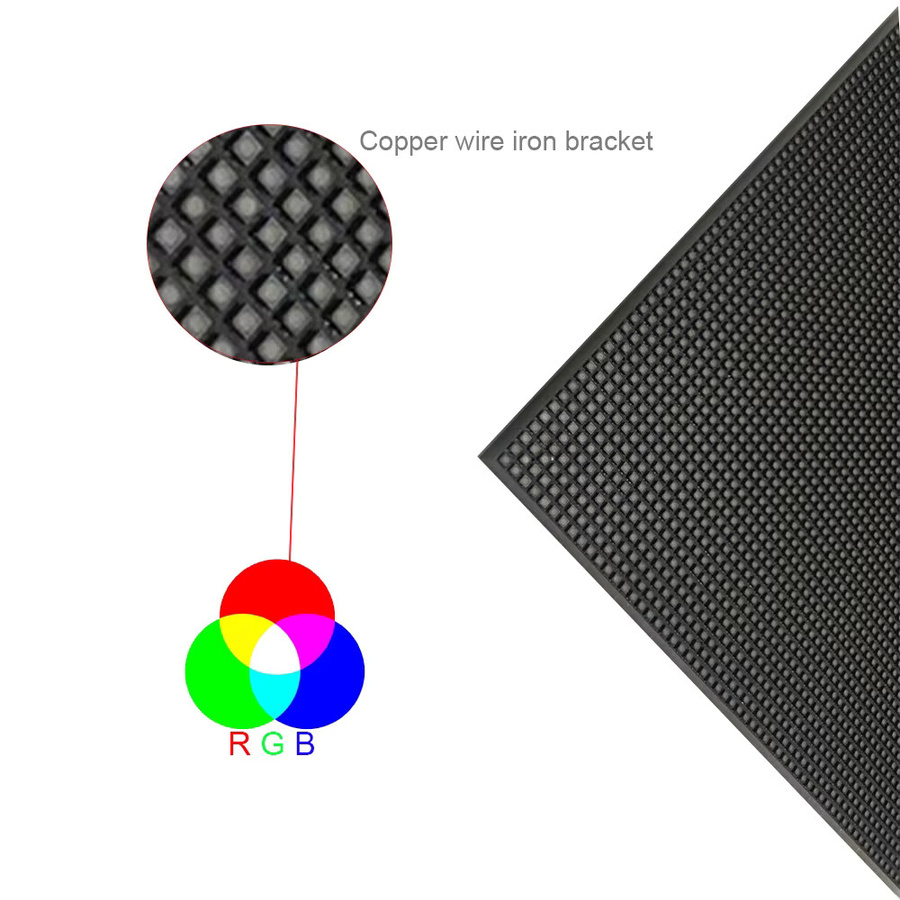 OUIO 2er-Set P3 LED Indoor-Matrix-Tafel, vollfarbig, 192 x 192 mm, 64 x 64 Pixel, HUB75 Anschluss, SMD2121 Module mit 1920 Bildwiederholrate - Bild 2