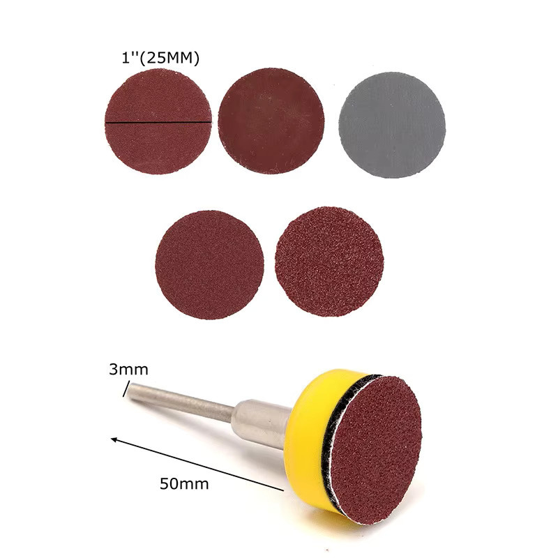 60er Set Schleifscheiben Pads für Drehwerkzeuge mit 100-3000 Grit zum Schleifen und Polieren, Multicolor - Bild 3