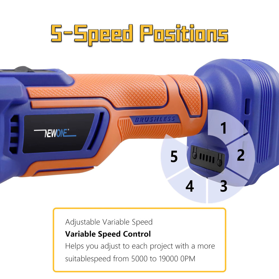 NEWONE 18V Bürstenloses Multifunktionswerkzeug mit Schnellspanner, kompatibel mit Makita LXT Akkus, Blau - Bild 3