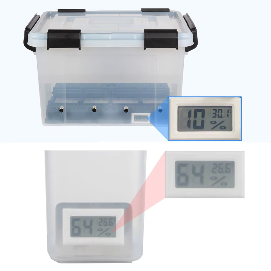 XCR3D Hygrometer-Thermometer für Bambu Lab Filament-Trocknerbox und AMS Lite, Schwarz, Echtzeitüberwachung und feuchtigkeitsbeständig - Bild 3